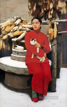 Snow in March WYD Chinese Girls Oil Paintings